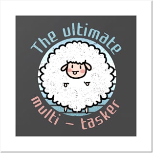 Sheep Ultimate Multi - Tasker Sustainable Farming Distressed Vintage Funny Posters and Art